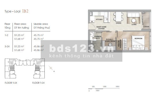Cần bán căn hộ cao cấp 1PN Full NT (51m2) tại The Marq giá 8.7 tỷ bao phí.