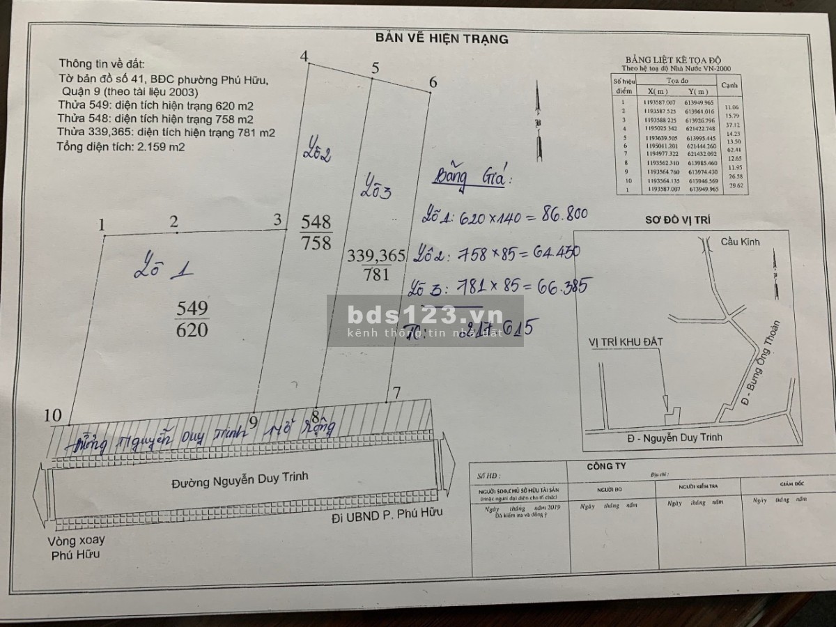 Đất lớn 51m ngang mặt tiền Nguyễn Duy Trinh 2.100m2 180tỷ vòng xoay Phú Hữu