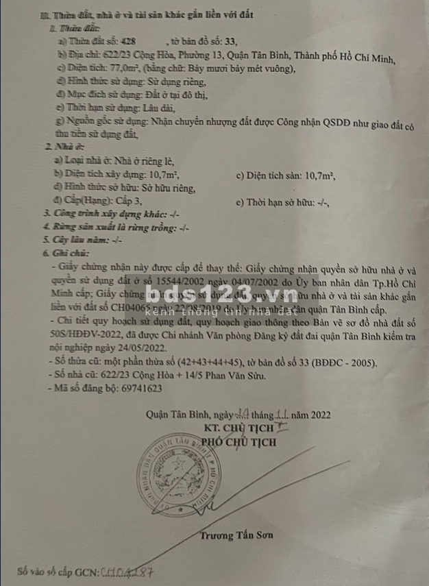 Bán nhà đường Cộng Hòa Phường 13, Quận Tân Bình, 2 mặt…