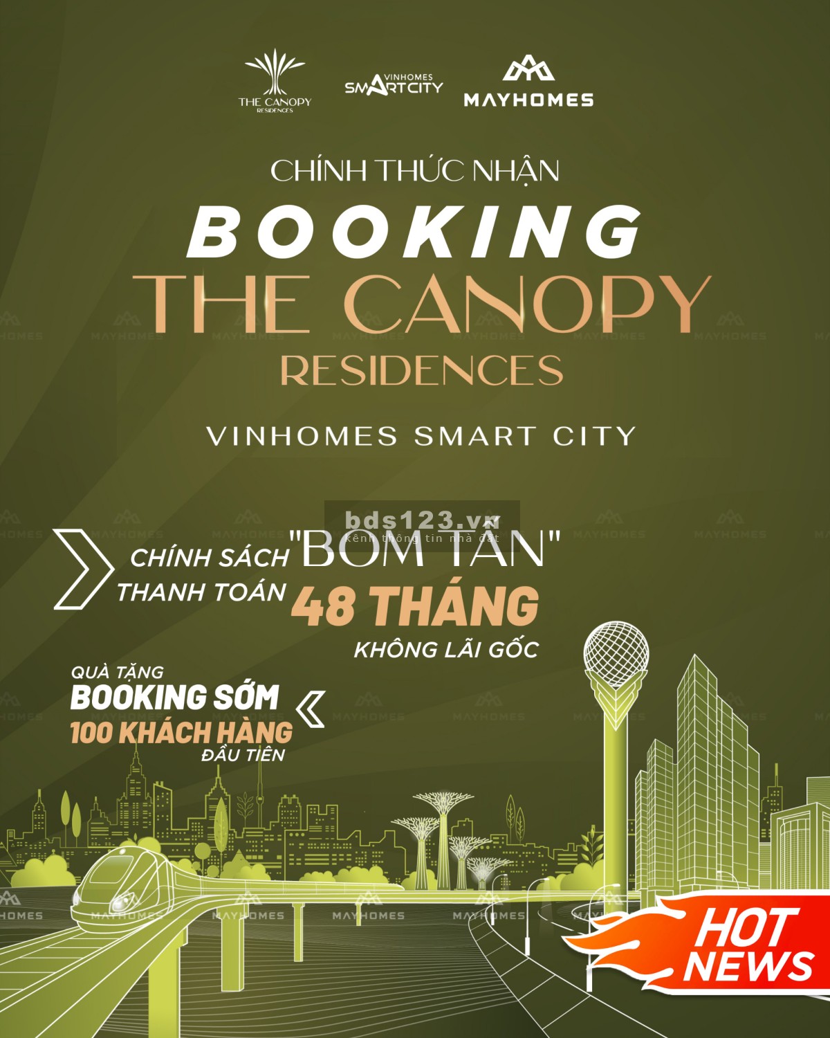 Mở bán Canopy Vista phong cách Singapore xanh mát giá đợt đầu tại Vinhomes SMart CIty