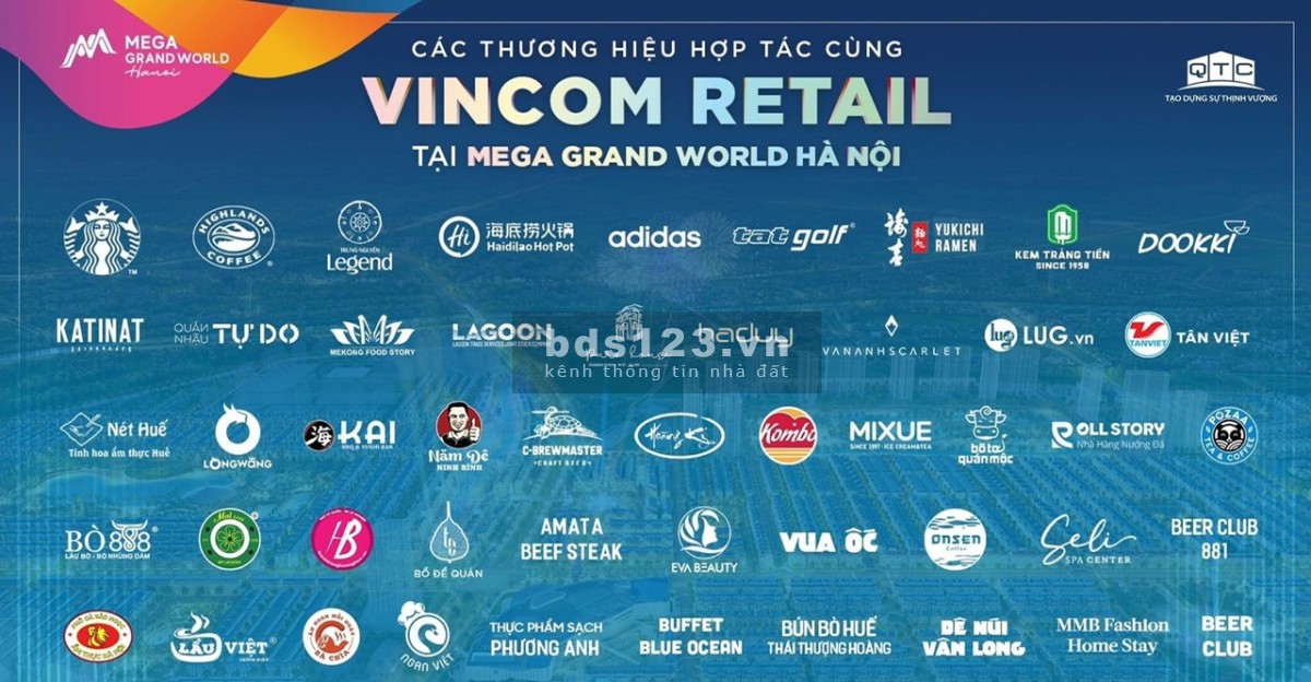 Cho thuê miễn phí 2 năm, căn Shophouse 2 mặt tiền đã hoàn thiện tầng 1 tại Mega Grand World Hà Nội