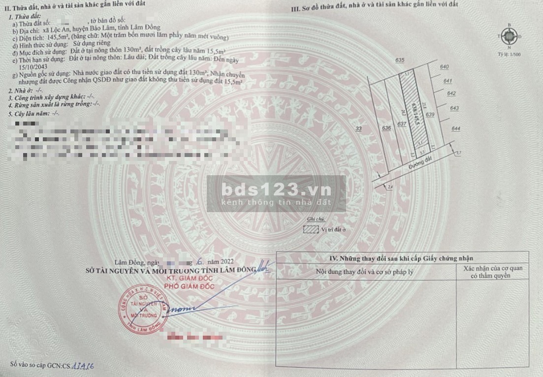 Bán đất Bảo Lộc, chính chủ cần bán lô đất thổ cư ngay ql20, shr