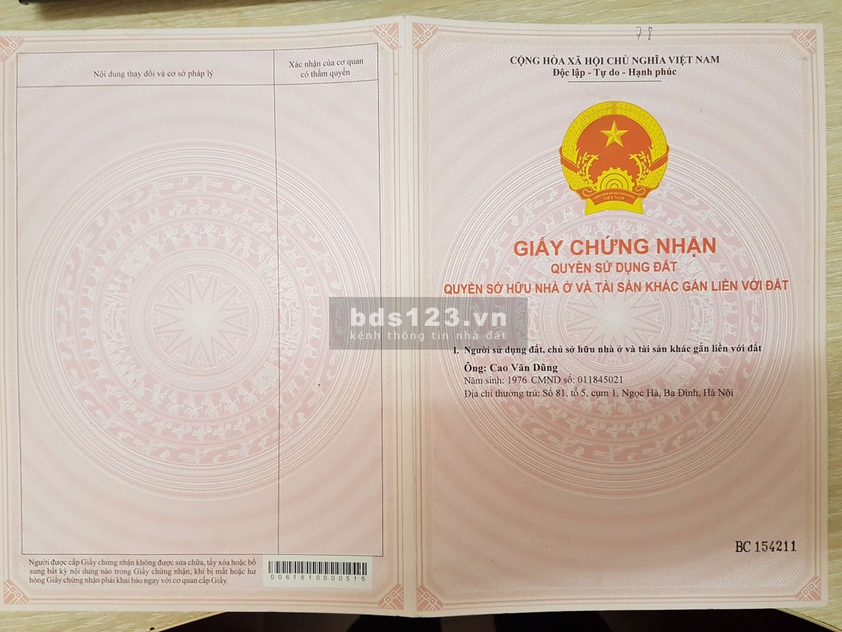 Chính chủ bán thửa đất đẹp Phường Cổ Nhuế 2, Bắc Từ Liêm 111m2, 2 mặt tiền ôtô tải vào tận nơi