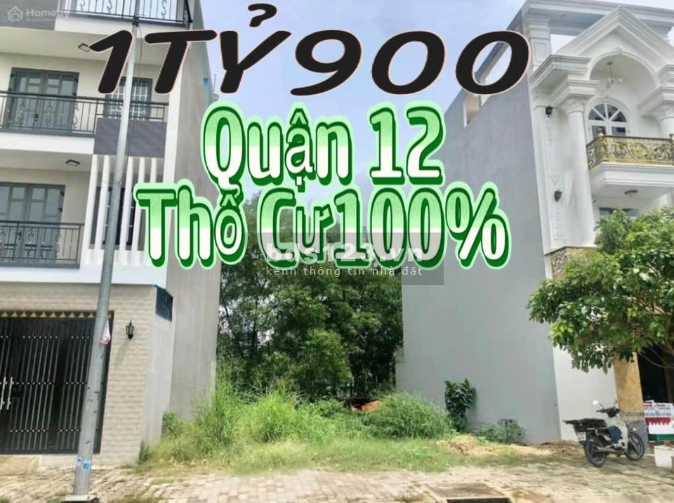 Cần bán gấp lô đất nằm ngay vị trí đắc địa Quận 12 TPHCM giá 1,9 tỷ