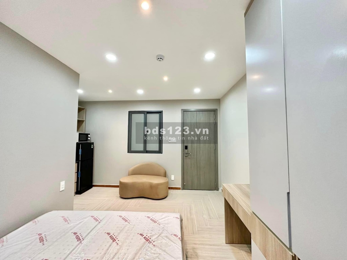 Trống căn hộ studio 26m2 cửa sổ full nội thất - Nơ Trang Long, phường 13, Bình Thạnh