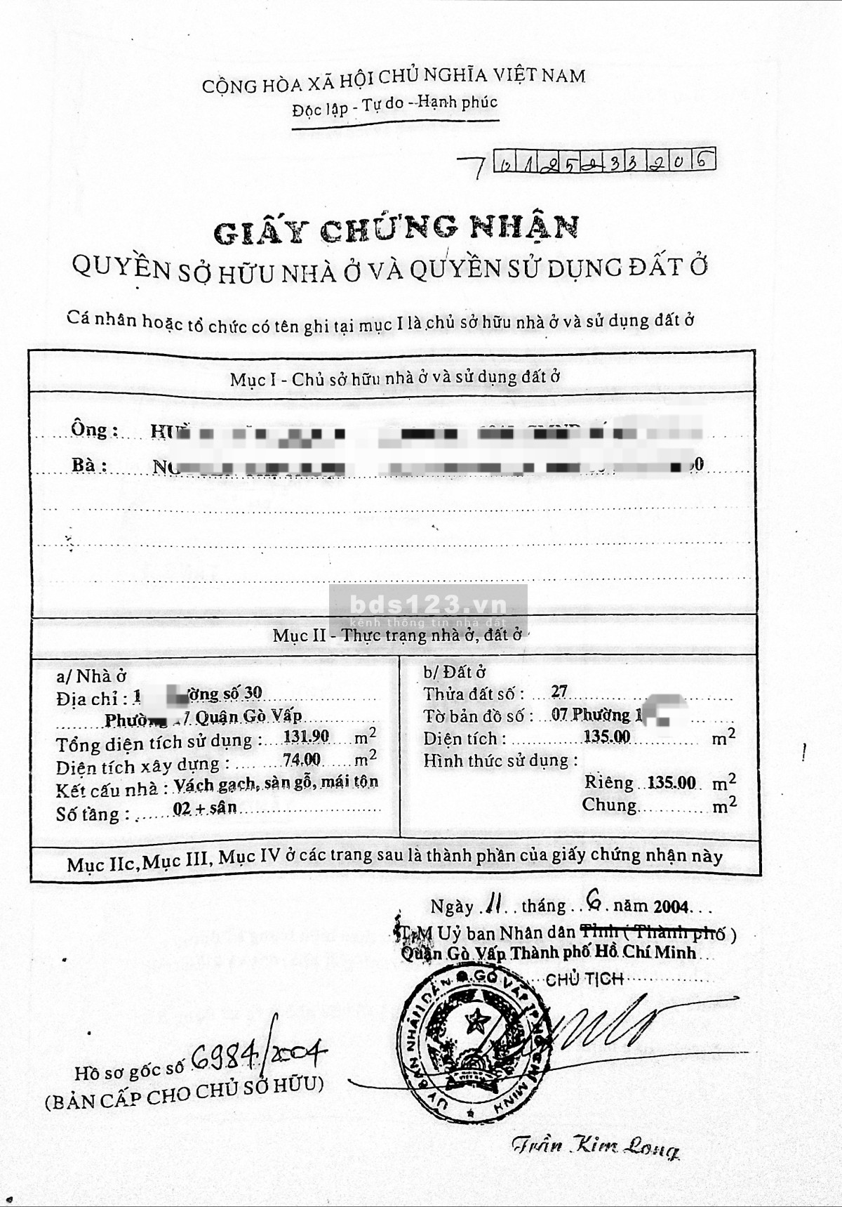 Chính chủ cần bán đất tặng 2 căn nhà cấp 4, tiện xây mới.