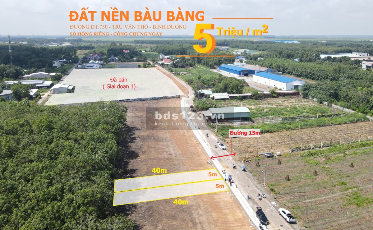 Đất nền sổ sẵn 200m2, mặt tiền đường nhà nước, giá…