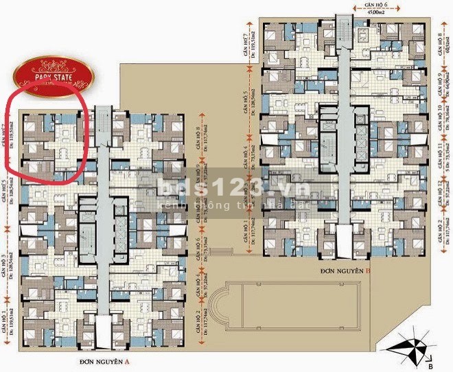 Bán căn chung cư 3 phòng ngủ 119.5m2 giá rẻ nhất tòa Xuân Mai Tower