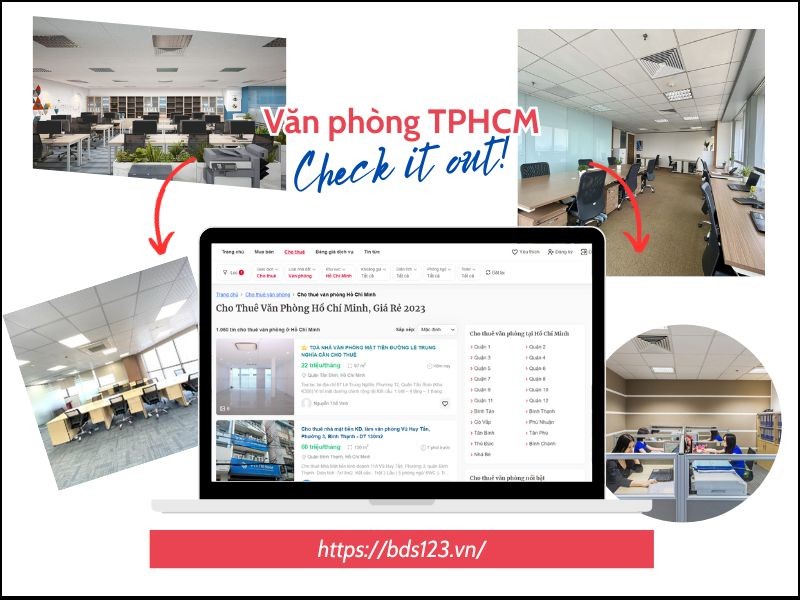 Hàng ngàn văn phòng TPHCM giá rẻ đa dạng kích thước cho thuê tại bds123.vn