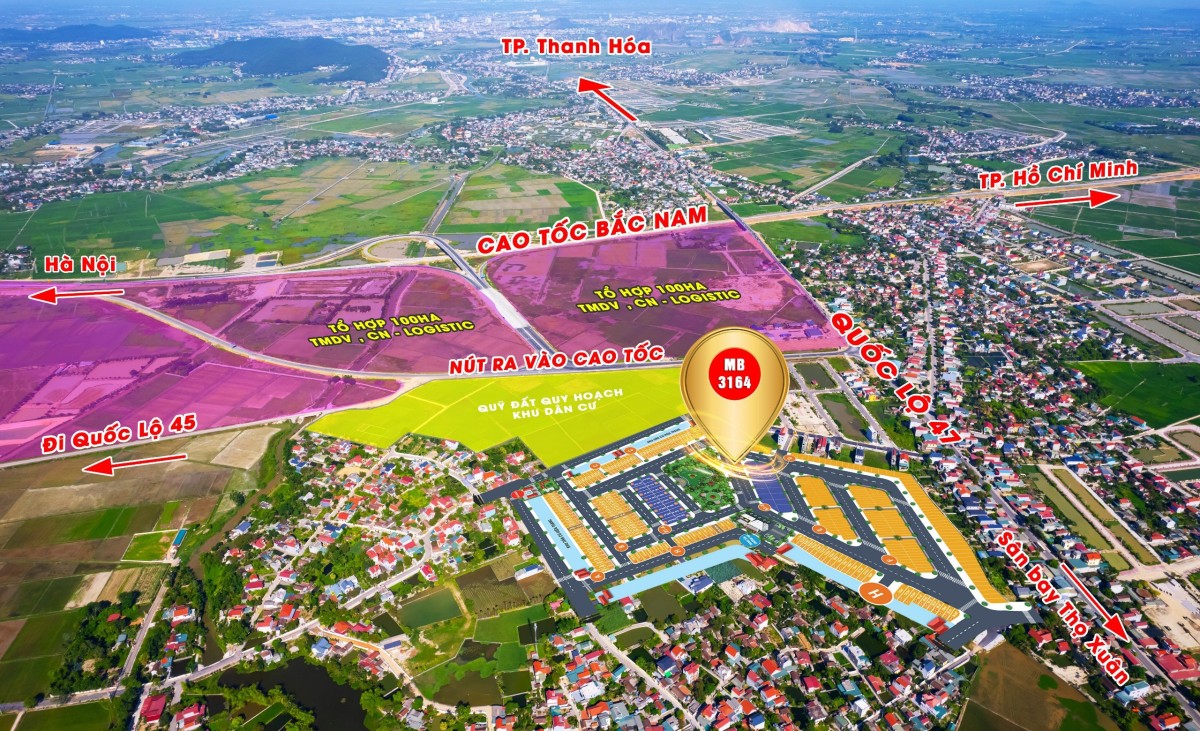 Bán lô góc 3 mặt tiền ngay quốc lộ 47 giá 900 triệu Thanh Hóa