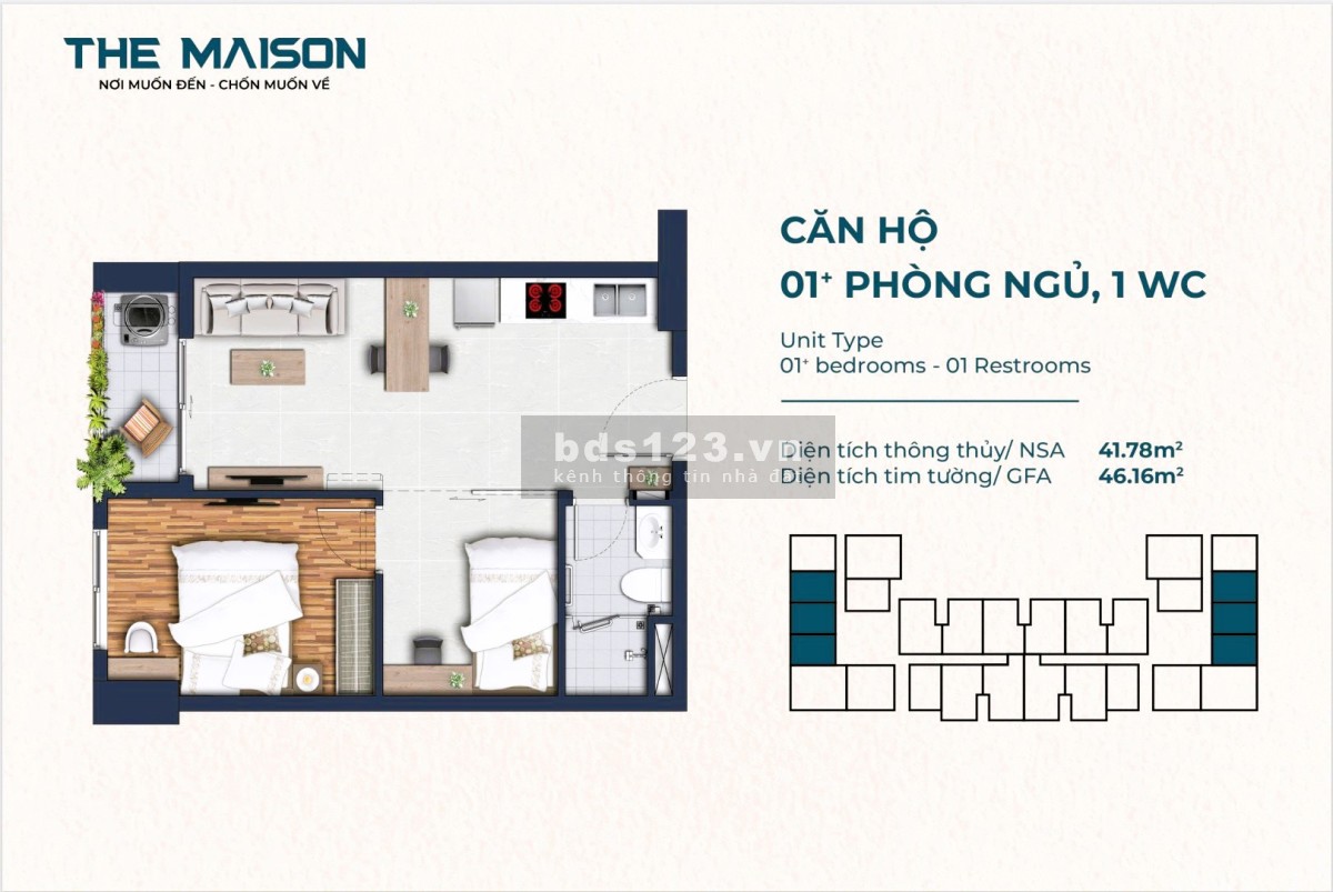 Bán căn hộ The Maison Thủ Dầu Một view sông Sài Gòn thơ mộng