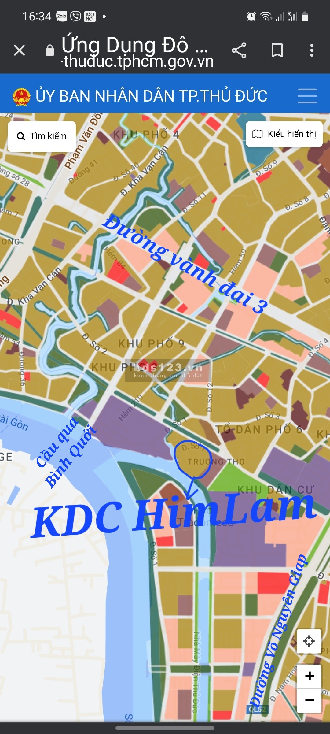 Bán nhà riêng 100m2 chính chủ tại KDC HimLam, KP8 P. Trường Thọ.