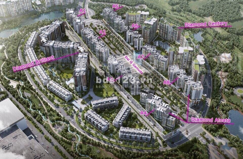 Căn hộ Celadon Tân Phú Diamond Briliant 96M2, view Đông Nam đẹp nhất phân khu, nhìn xuống hồ bơi