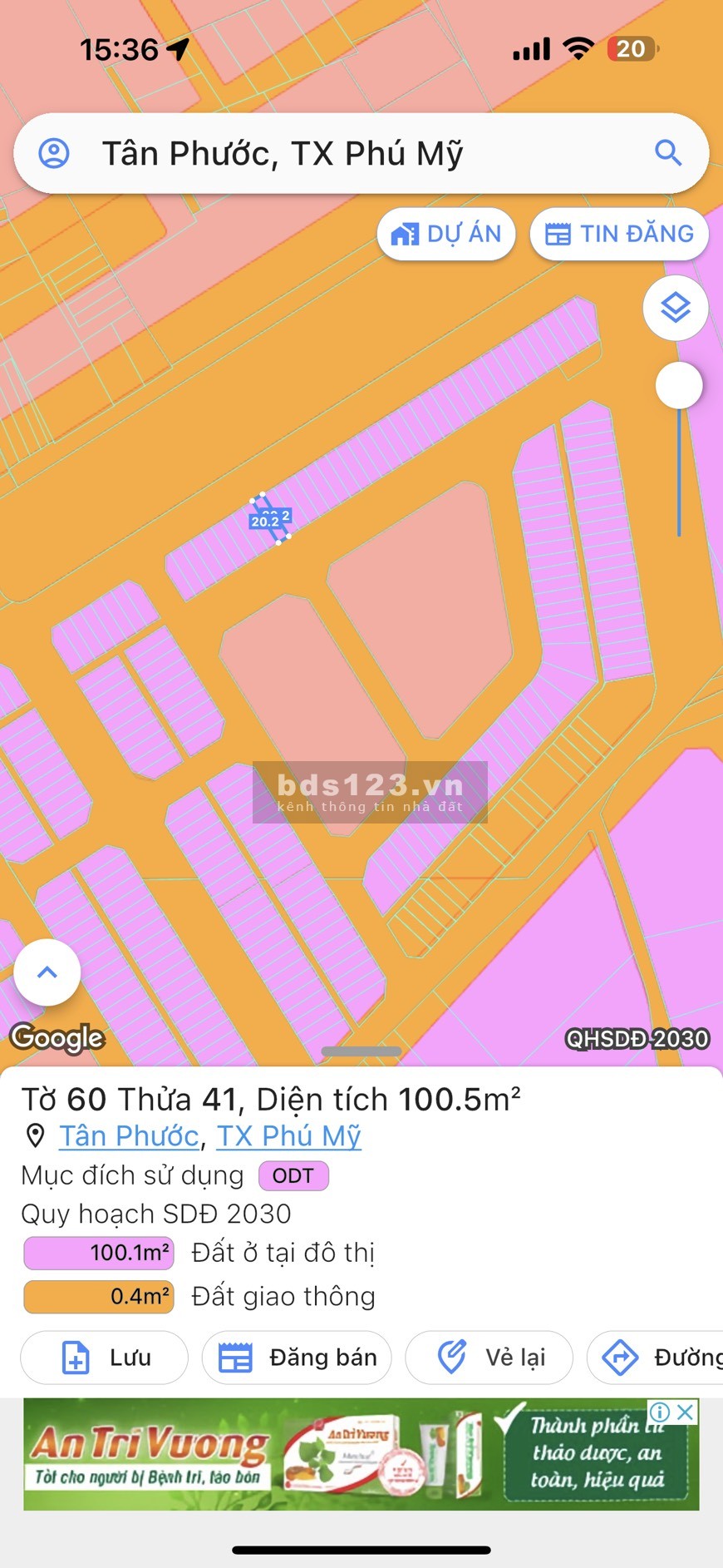 Cần bán lô đất tái định cư Tân Phước 2 mặt tiền giá chỉ 1 tỷ 750 – 0934049374