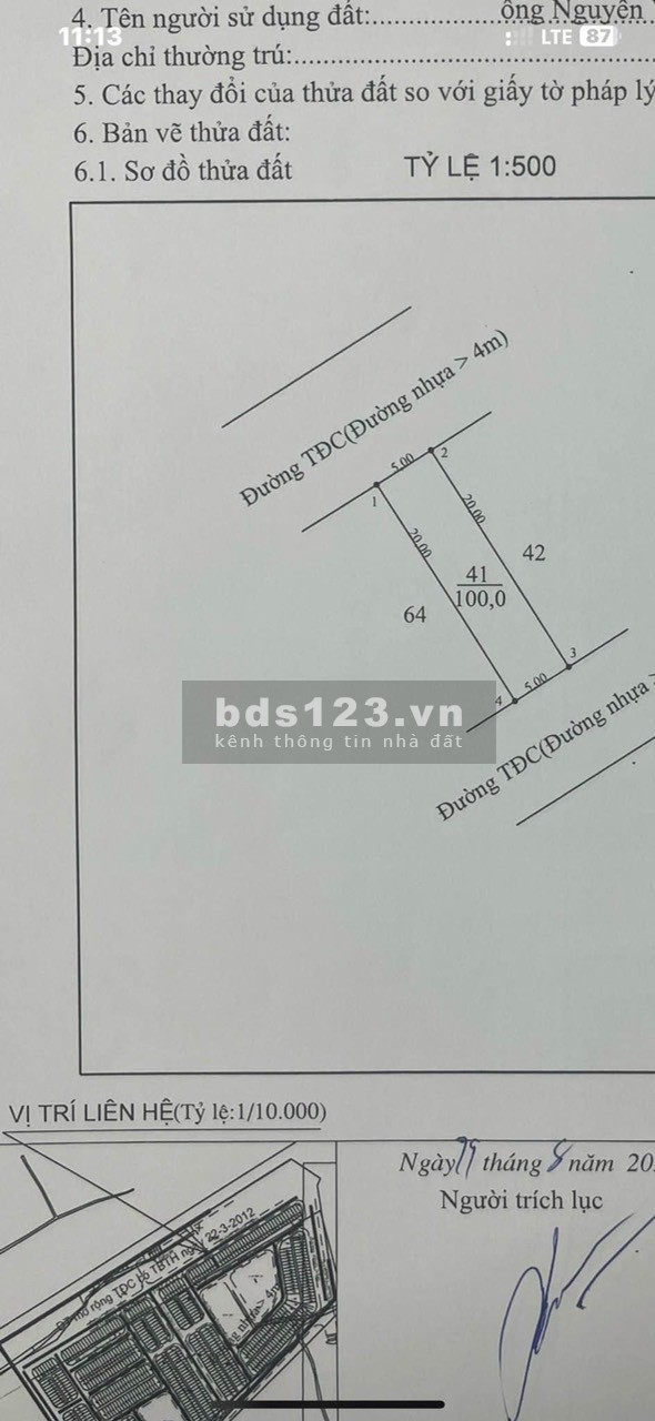 Cần bán lô đất tái định cư Tân Phước 2 mặt tiền giá chỉ 1 tỷ 750 – 0934049374
