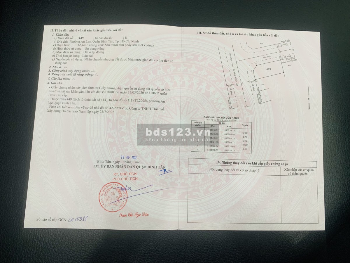 Đất nền Phường An Lạc, Bình Tân - Giá gốc từ chủ đầu tư - NH VCB hỗ trợ cho vay 90% - Sổ hồng riêng