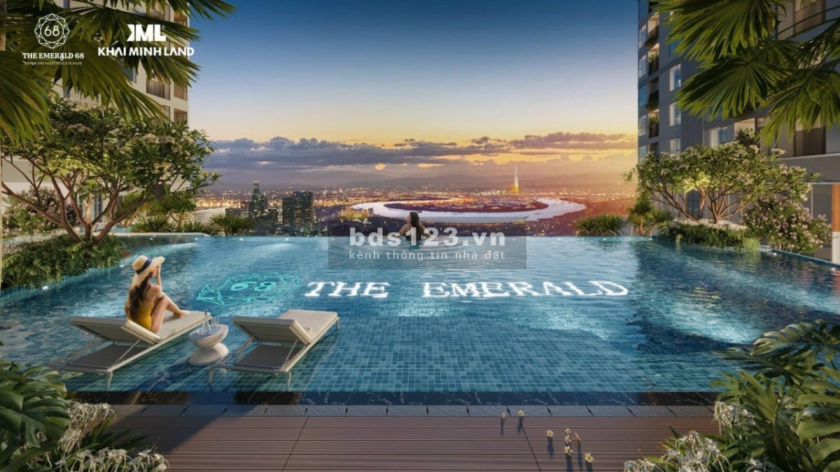 Căn hộ The Emeral 68 2 mặt view sông tt hiếm có sát vách SG chỉ 30% nhận nhà pháp lý vững chắc 1.xtỷ
