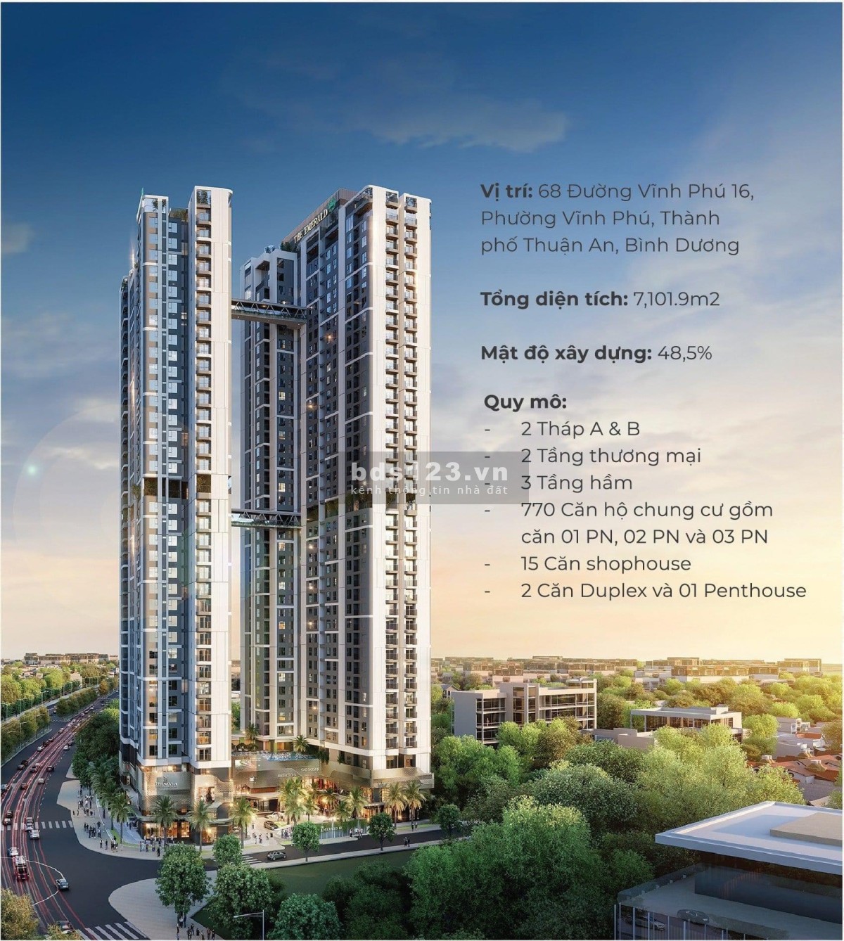 Căn hộ The Emeral 68 2 mặt view sông tt hiếm có sát vách SG chỉ 30% nhận nhà pháp lý vững chắc 1.xtỷ