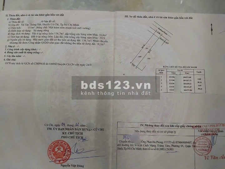 Cần ra nhanh lô đất thổ 151m2 590tr, SHR đường Nguyễn Thị Hé, Tân Thông Hội, Củ Chi.