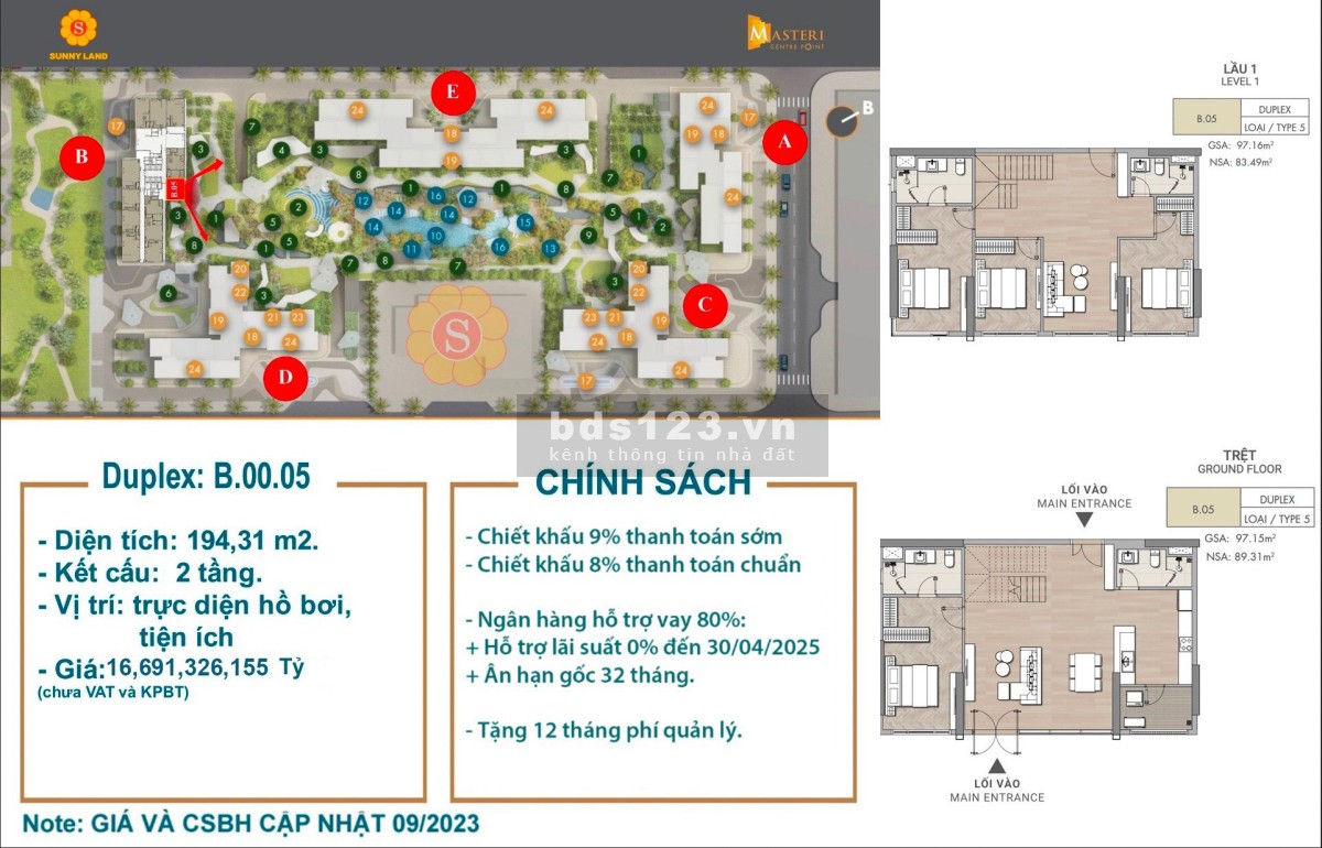 Bán Duplex và penthouse của Masterise Home - GIÁ TỐT NHẤT