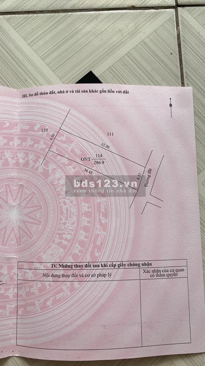 Đất thổ 287m2 SHR cần bán gấp 420tr tại ấp Cẩm Bình, Cẩm Giang, Gò Dầu, Tây Ninh.
