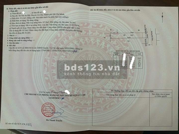 213m2 cần bán nhanh giảm sâu còn 610 triệu đường Bàu Tre, Tân An Hội, Củ Chi.