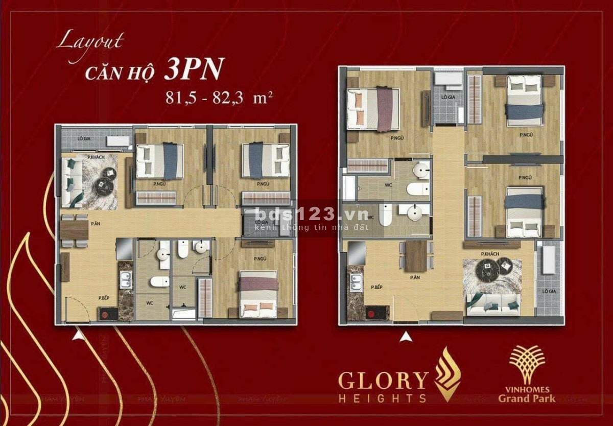 Suất nội bộ Glory Heights studio-1,67tỷ, 1PN+1-1,9 tỷ, 2PN-2.3tỷ, 2PN+1-3,2 tỷ 3PN-3,9tỷ. CK 10%