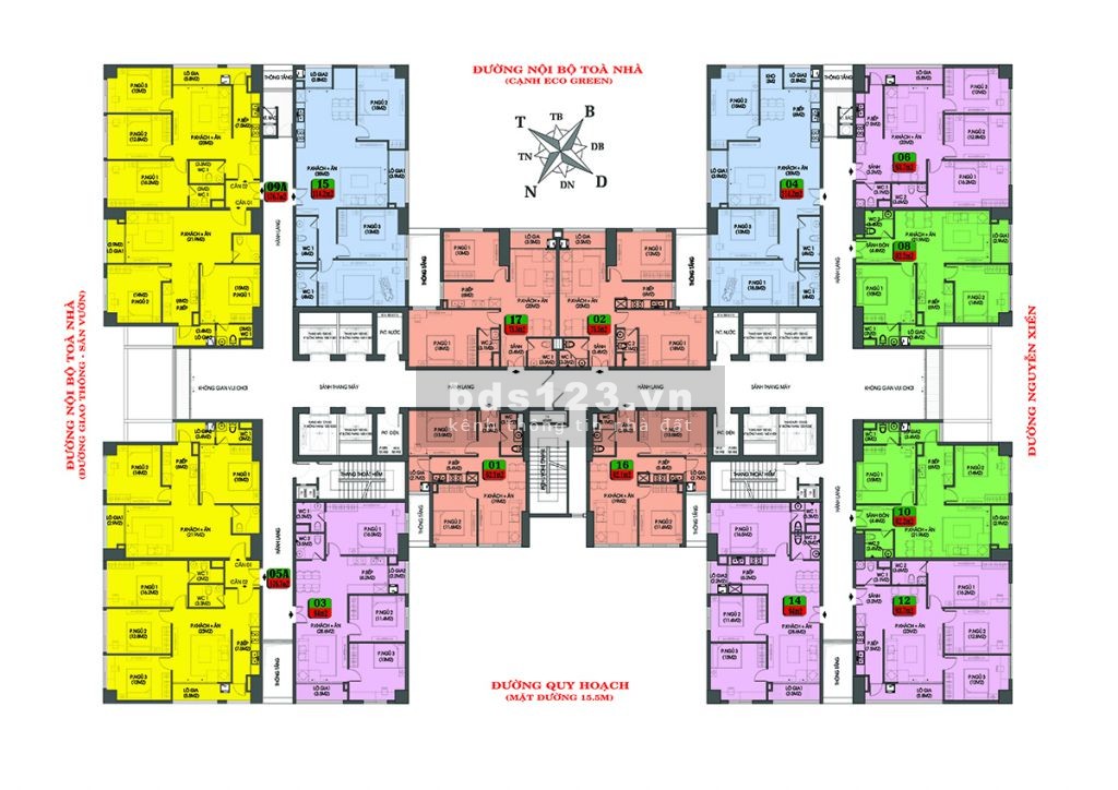 Bán căn góc 06, DT 93,7m², cửa Tây Nam; Chung cư Housico Nguyễn Xiển, ở ngay. LH 0903222591