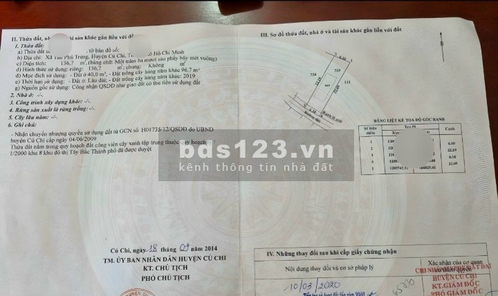 Giá ngợp 600 triệu bán lô đất rộng 137m2 tại đường Giồng Cát, Tân Phú Trung, Củ Chi