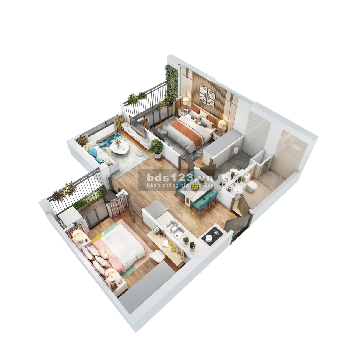 Mua chung cư - có lời ngay. Bán 2PN 67m Sakura view thoáng đẹp Vinhomes Smart City giá 2,96 tỷ
