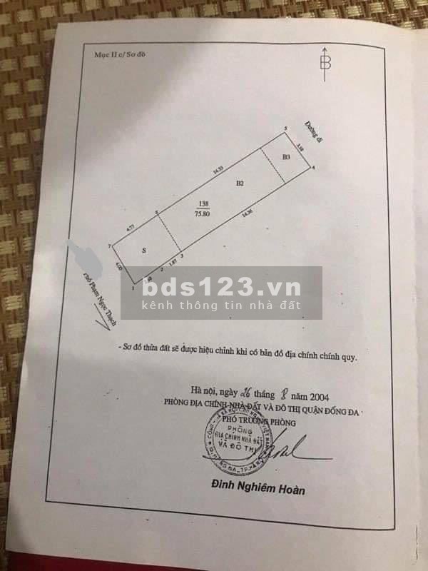 Bán nhà phố Phạm Ngọc Thạch –phân lô 2 mặt ngõ - ô tô dừng đỗ-DT76m2.Giá 15.2tỷ