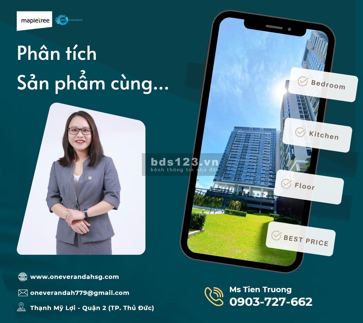 Bán CH One Verandah Kế Đảo Kim Cương Q2 chỉ 1tỷ4 nhận nhà ngay- Cách hầm Thủ Thiêm chỉ 5 phút