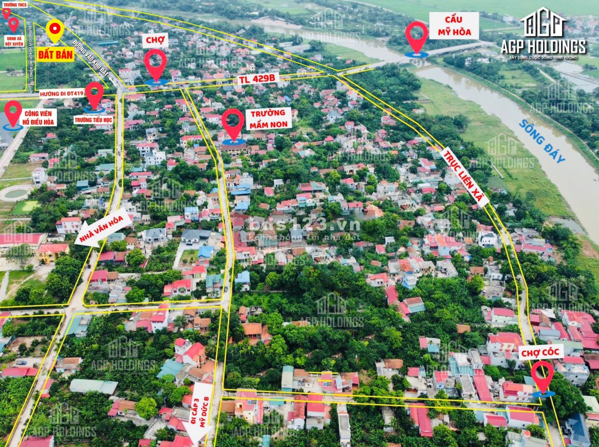 Bán đất 71,6m2, giá 565 triệu tại xã Bột Xuyên, Mỹ Đức. Cách Hà Đông 20km. Lh 0903222591