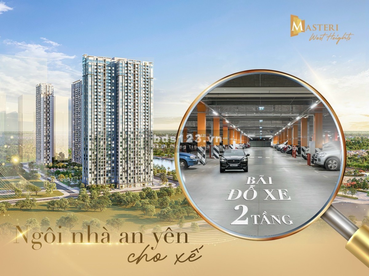 Giá tốt 3.6 tỷ căn 2PN 61m² nội thất cao cấp tại căn hộ Masteri West Heights