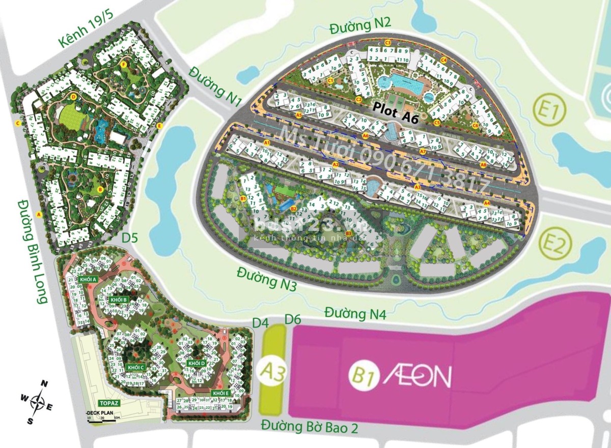 Cam kết đúng giá chính chủ!!Chỉ 4.5 tỷ sở hữu ngay căn hộ 2 phòng ngủ, 96m² Celadon City Tân Phú