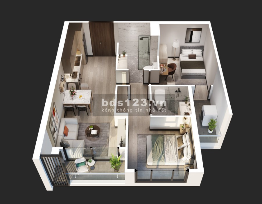 Bán 2n2wc 54m hướng ĐN giá rẻ nhất phân khu cao cấp Masteri trái tim Smart City giá 3,1 tỷ