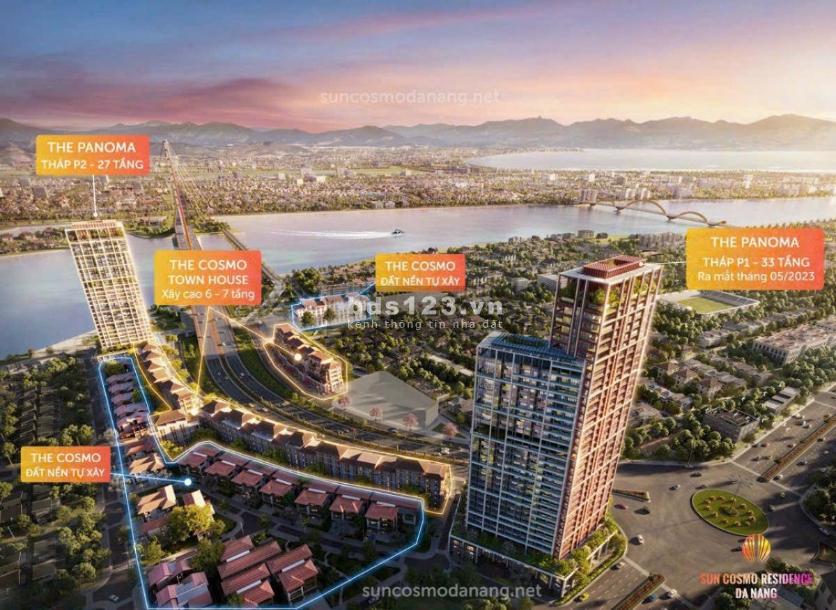 Căn ngoại giao Sun Cosmo Residence từ phía CĐT Sun Group Chiết Khấu 19% View Sông Hàn