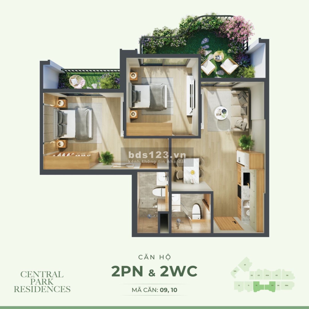 Chung cư 79.39m2 giá 2.4 tỷ, tặng quà 250 triệu, chiết khấu 12% nếu thanh toán 95% trong 4 tháng