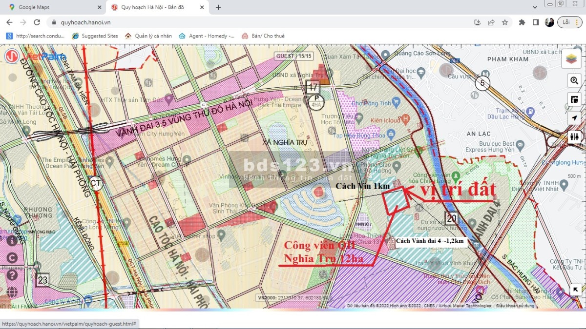 Bán 100m2 lô đất 2 mặt tiền thôn 12 xã Nghĩa Trụ, Văn Giang, Hưng Yên. Giáp Vin OCP2