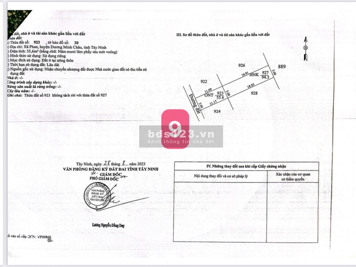 Bán đất xã Phan- DMC view núi bà, giá 450tr cách TP Tây Ninh 5p, DT 150m2 thổ cư