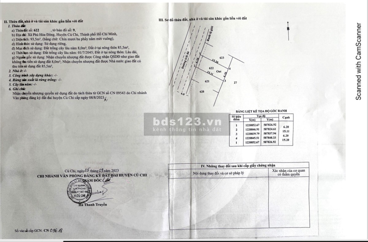 Đất LK CHợ Phú Hòa Đông TL 15 quẹo vào 50m, DT 94m2 ngang 6m, giá 1,25 tỷ, đường 12m