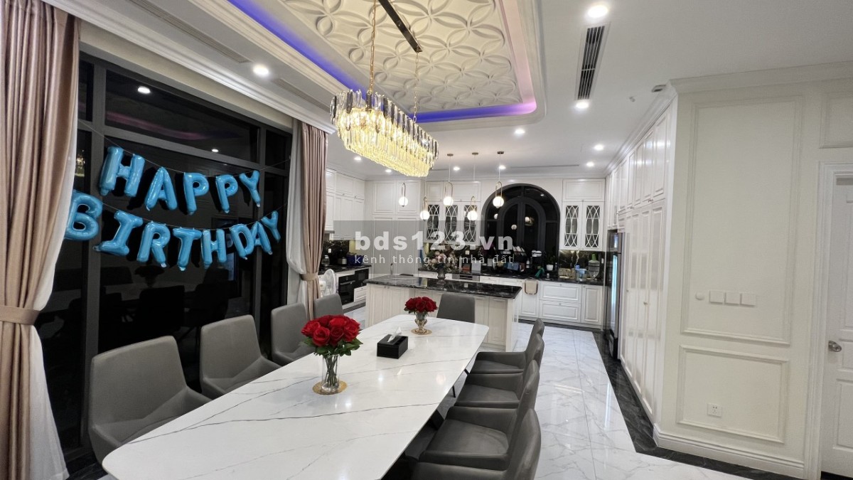61 tỉ - Bán căn Siêu Biệt thự Đơn Lập Ngọc TRai hoàn thiện full đồ Vinhomes Ocean Park Gia Lâm