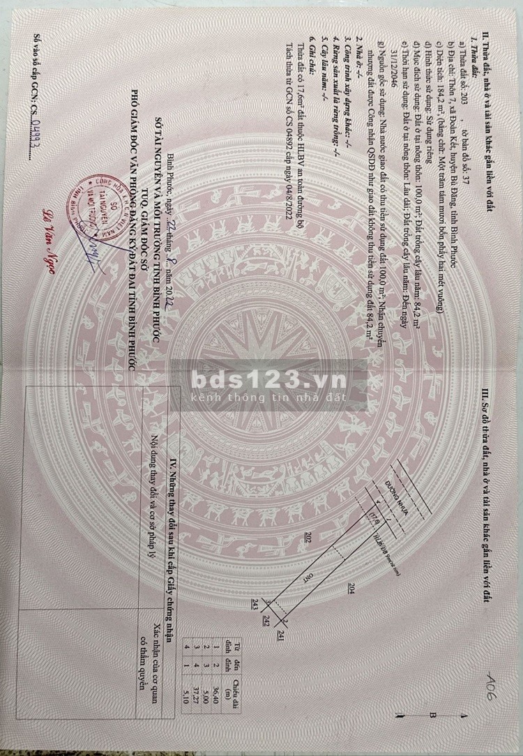 Bán gấp lô đất mặt tiền ĐT 755, liền kề cao tốc Chơn Thành – Gia Nghĩa.