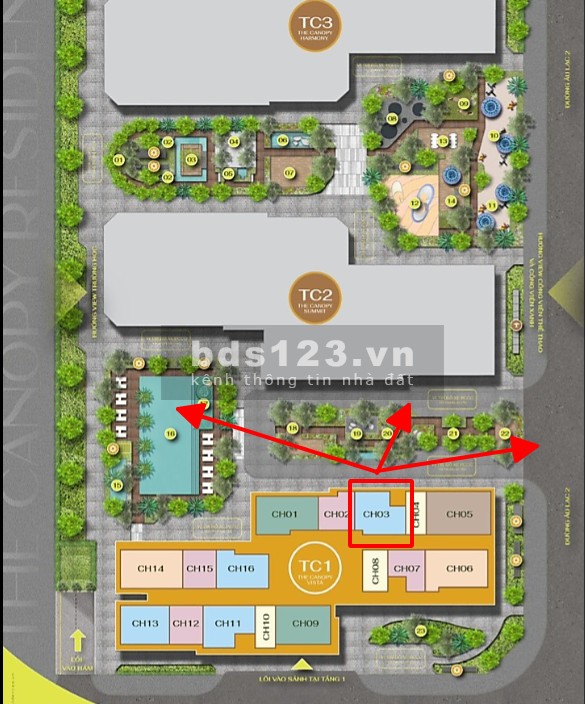 Bán căn 2PN 70m view công viên, bể bơi Canopy tầng trung Vinhomes Smart City giá 3,7 tỷ