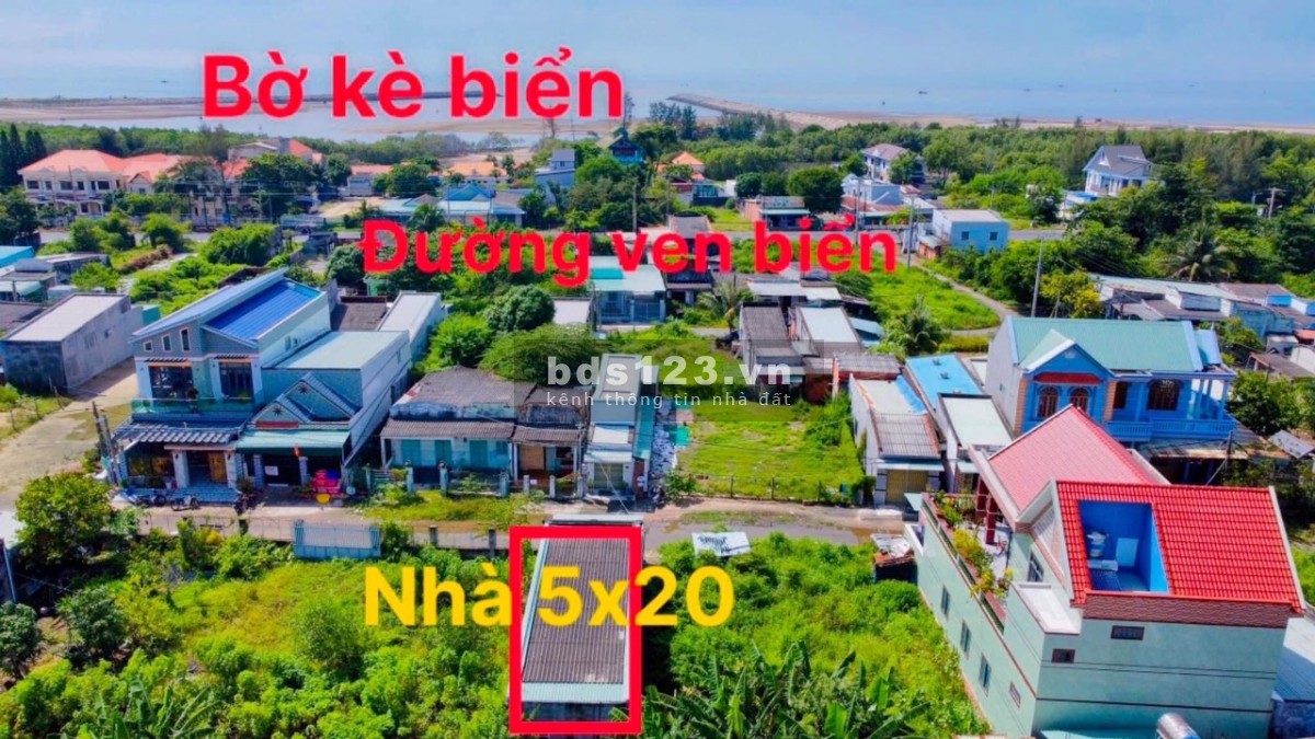 Nhà hướng biển Lộc An, 95m2 có 60tc, 2PN, sân đậu xe hơi, cách biển 300m, chỉ 1ty5 TL