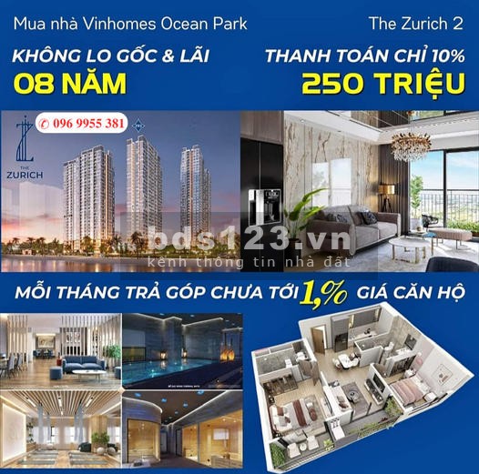 Mở bán tòa ZR2 Vinhomes Ocean Park - Mua mới CĐT - Quà tặng khủng - Chỉ 10% ký ngay HĐMB