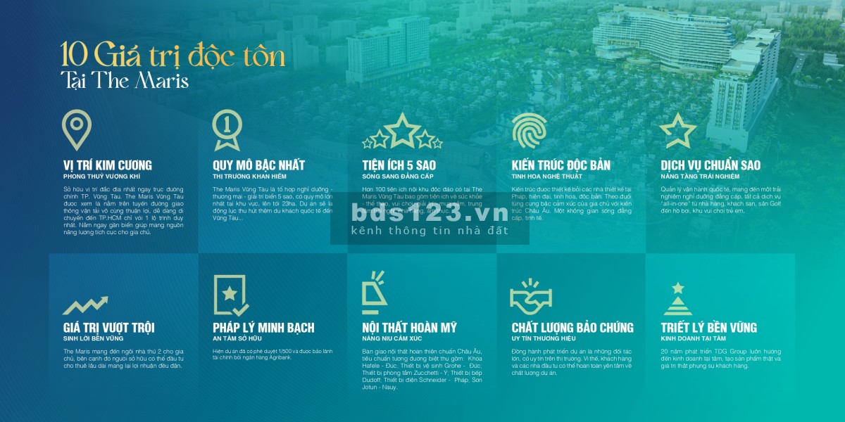 Căn hộ biển The Maris TP Vũng Tàu chỉ 2,6 tỷ/căn full nội thất cao cấp