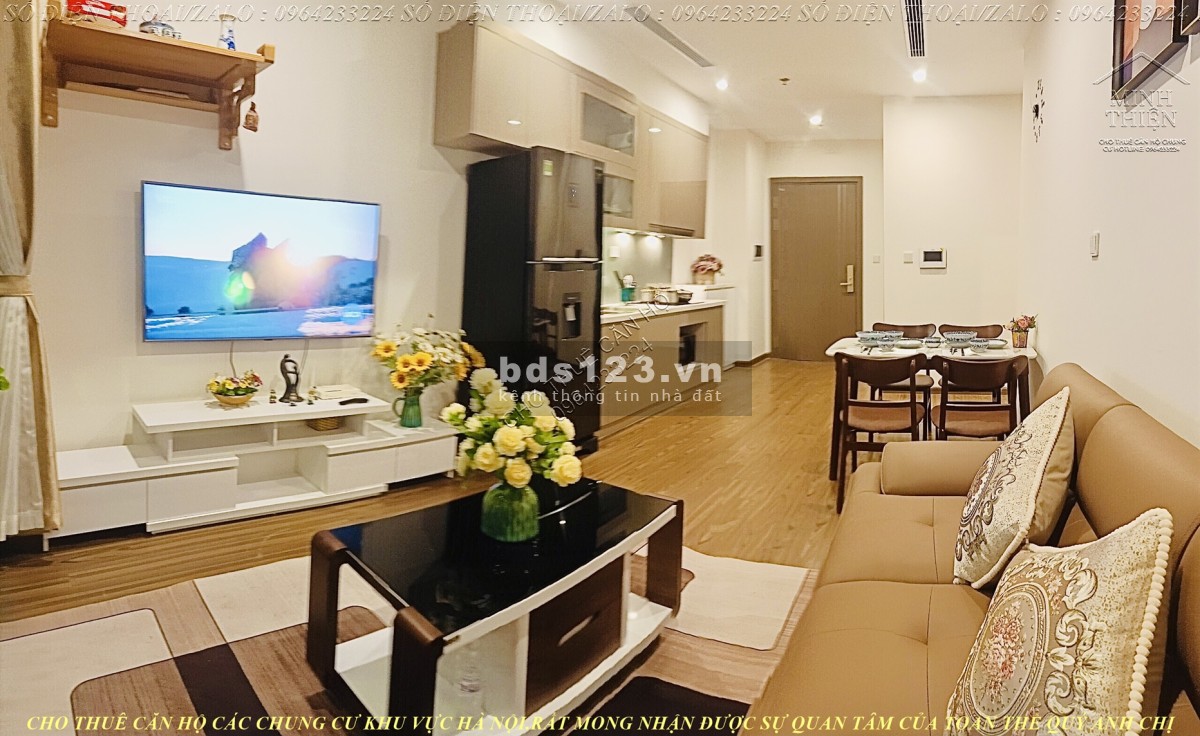 (Chung Cư Vinhomes West Point Số 1 Đỗ Đức Dục) Cho Thuê Căn 2 Ngủ Full Nội Thất Diện Tích 70m