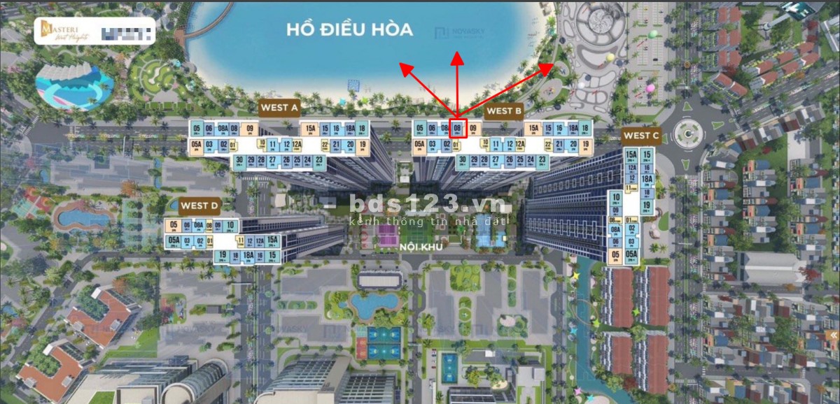 Bán căn hộ 2 pn với view hồ trung tâm, thuộc phân khu Masteri. Giá chỉ 3 tỷ miễn phí quản lý 3 năm.
