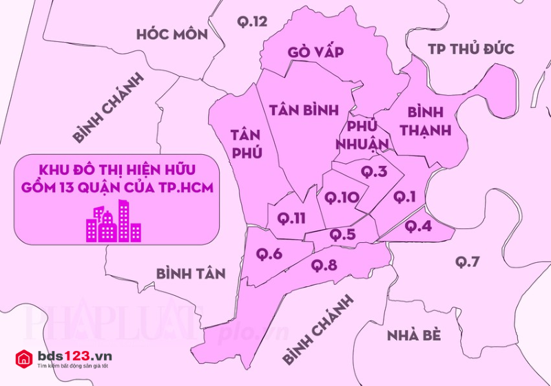 Tân Phú nằm trong khu đô thị trung tâm TP. HCM
